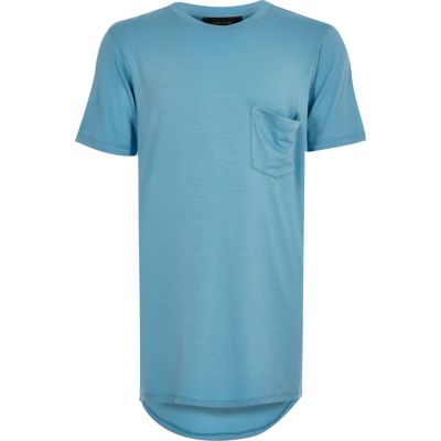 Boys blue longline t-shirt